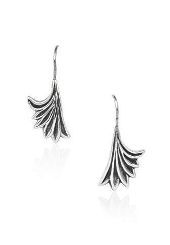 Mignon Faget Acanthus Dangle Earrings Sterling Silver with 14K Gold Wire