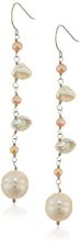 14k White Gold 3.5-9mm Cultured Freshwater Pearl Dangle Earrings