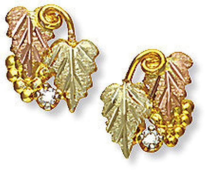 Landstroms 10k Black Hills Gold Earrings with Diamond - 01277