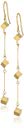 14k Yellow Gold Dice Drop Earrings