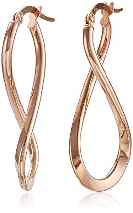 14k Gold Italian Infinity Drop Earrings